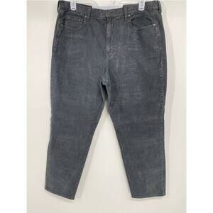 American Eagle Outfitters Gray Super Stretch Corduroy Mom Jeans Pants NEW 18R